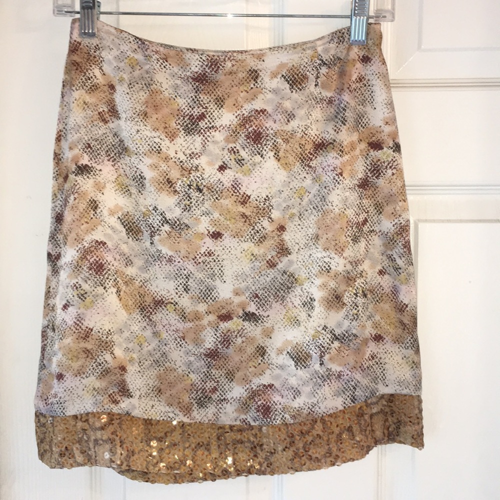 Gian Franco Ferre - brown silk skirt - size XS